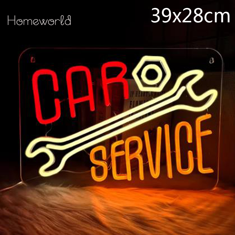 Auto Repair Shop Signs - 자동차 정비소 네온사인 따뜻한 백색 LED