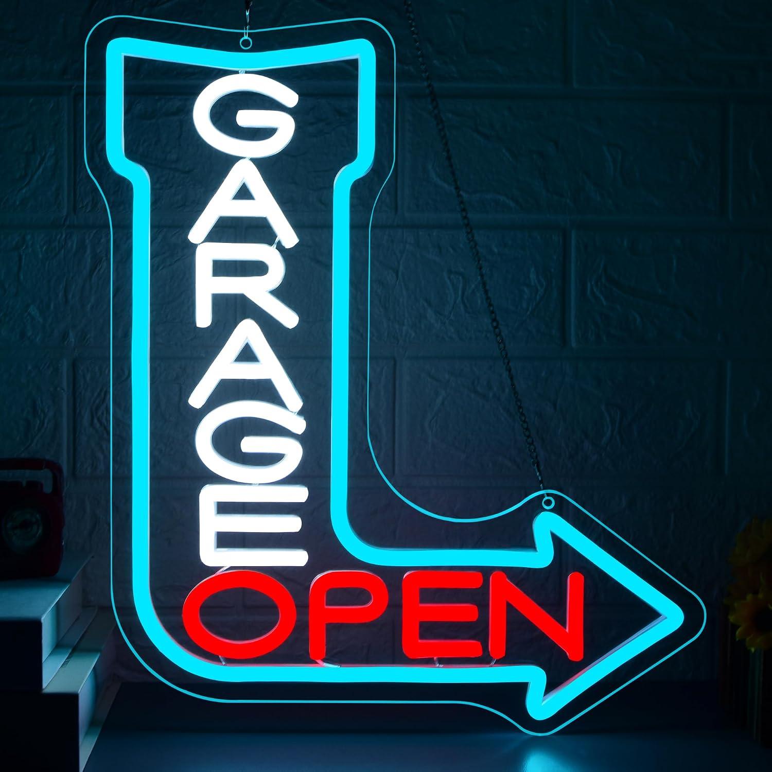 Auto Repair Shop Open - 차고 오픈 화살표 네온사인 USB 디밍