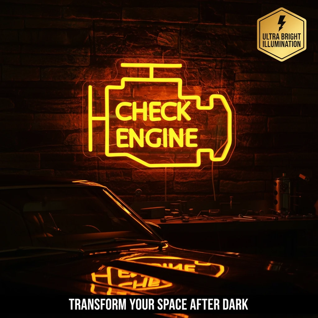 체크 엔진 네온 LED 조명 – 자동차 정비소 간판 자 - Auto Repair Shop Open 리뷰 및 가격