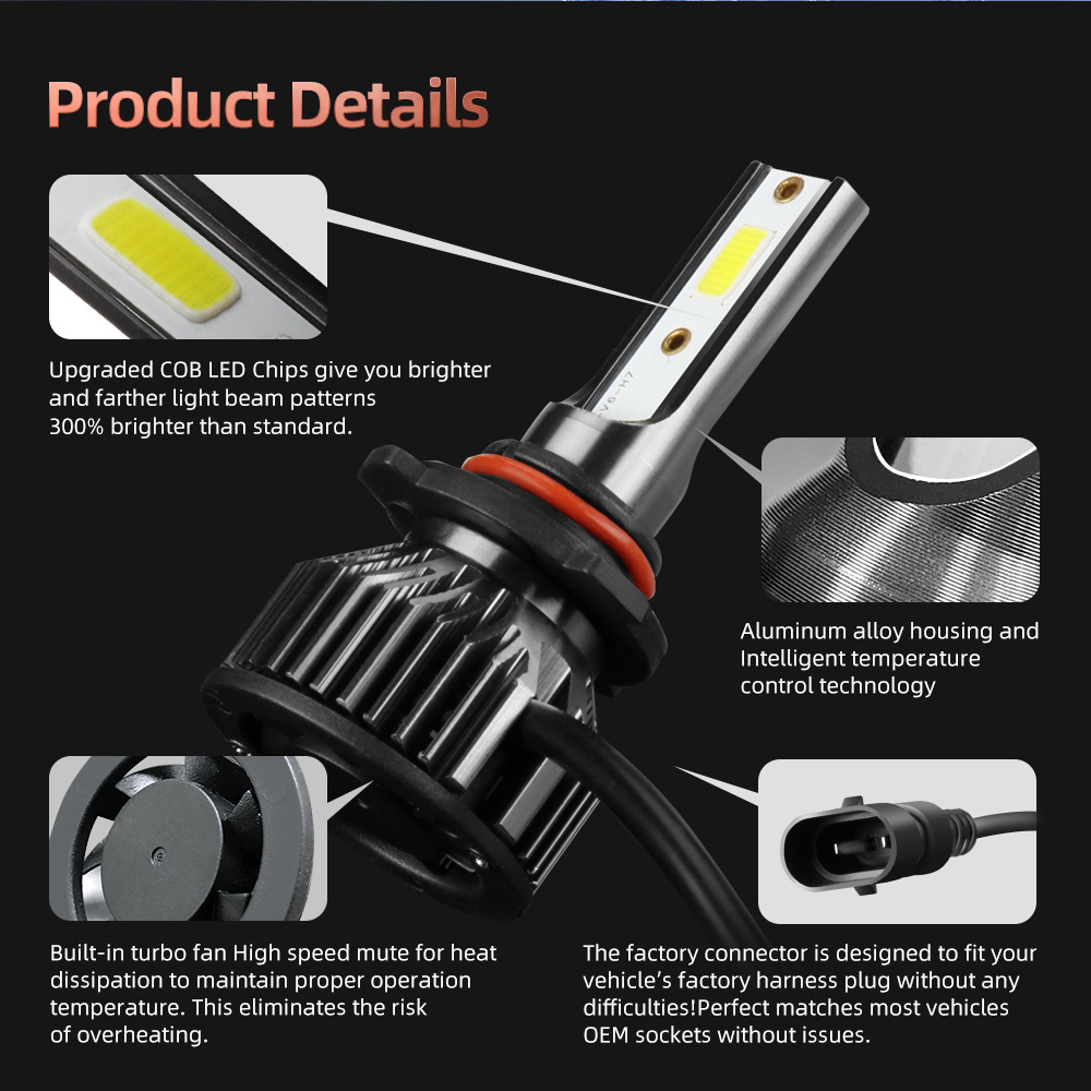4Pcs LED 9005 자동차 헤드 라이트 130W  - Headlight Aiming Tool 리뷰 및 가격
