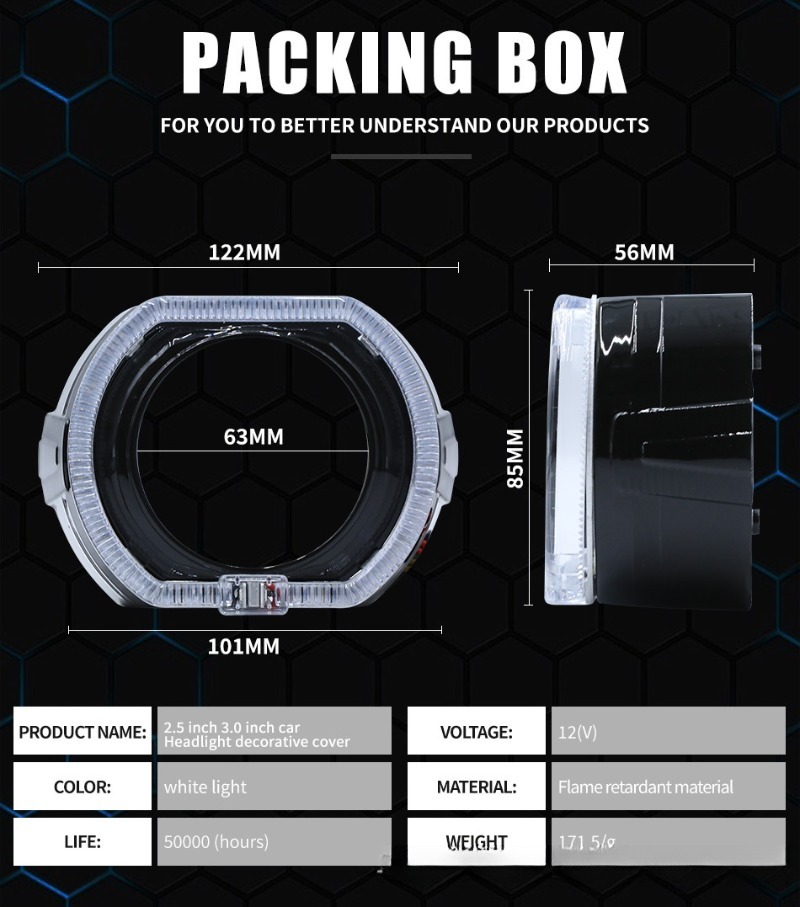2PCS 프로젝터 커버 헤드 라이트 3.0/2.5 인치 - Headlight Aiming Tool 리뷰 및 가격