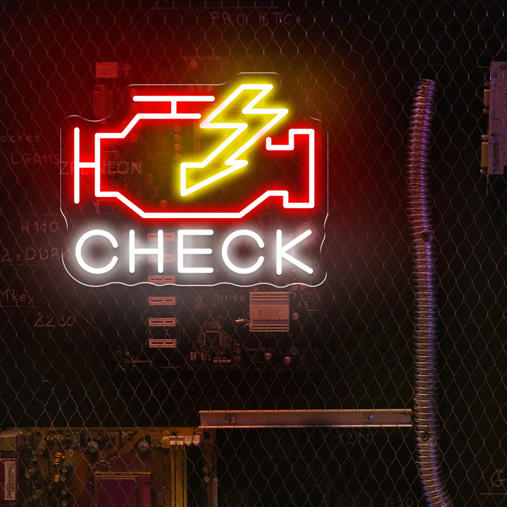 체크 엔진 네온사인 LED 조명 차고 자동차 정비소 게 - Auto Repair Shop Signs 리뷰 및 가격
