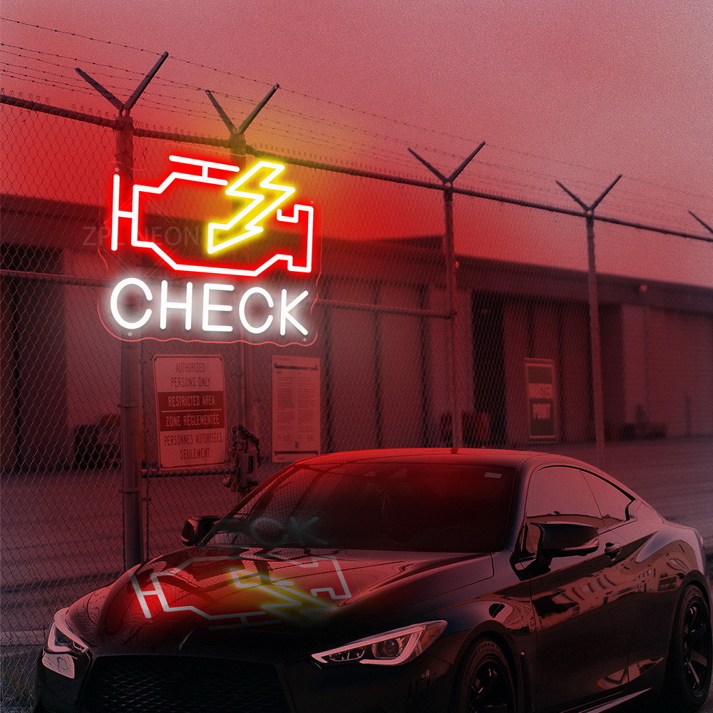 체크 엔진 네온사인 LED 조명 차고 자동차 정비소 게 - Auto Repair Shop Signs 리뷰 및 가격