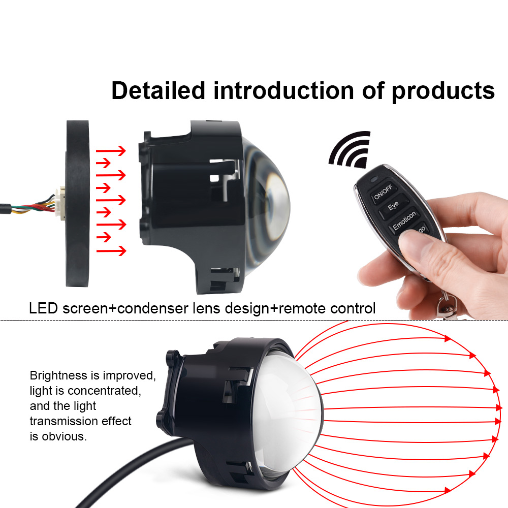 자동차 다이내믹 악마의 눈 LED 조명, 3 인치 12 - Headlight Aiming Tool 리뷰 및 가격