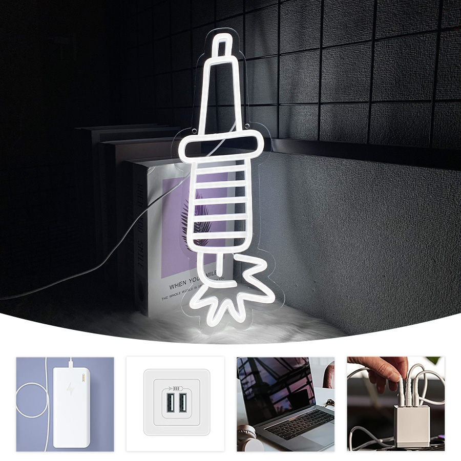 스파크 플러그 네온사인, 흰색 LED 아이콘 USB 전 - Auto Repair Shop Signs 리뷰 및 가격