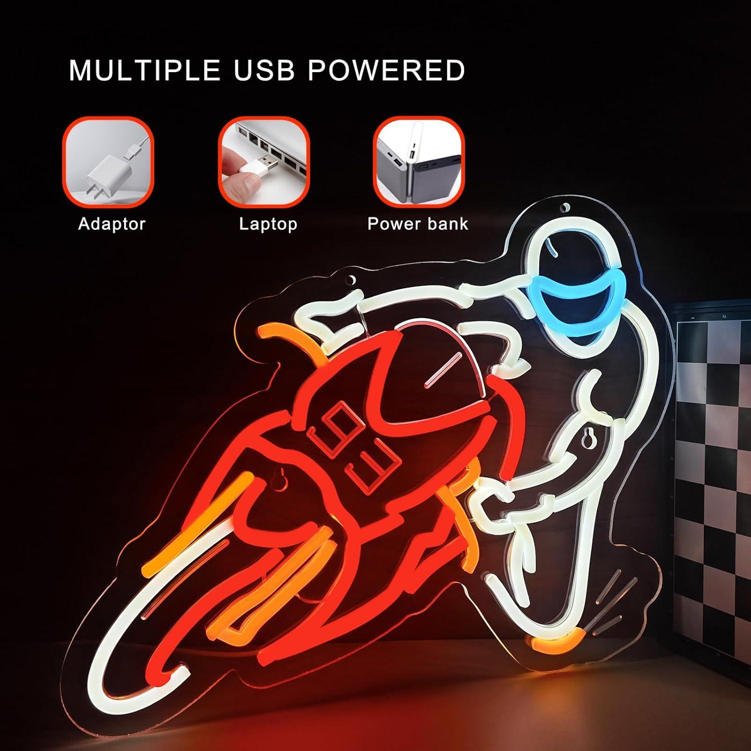 오토바이 레이싱 코너링 네온사인 USB 디밍 가능 네온 - Auto Repair Shop Signs 리뷰 및 가격
