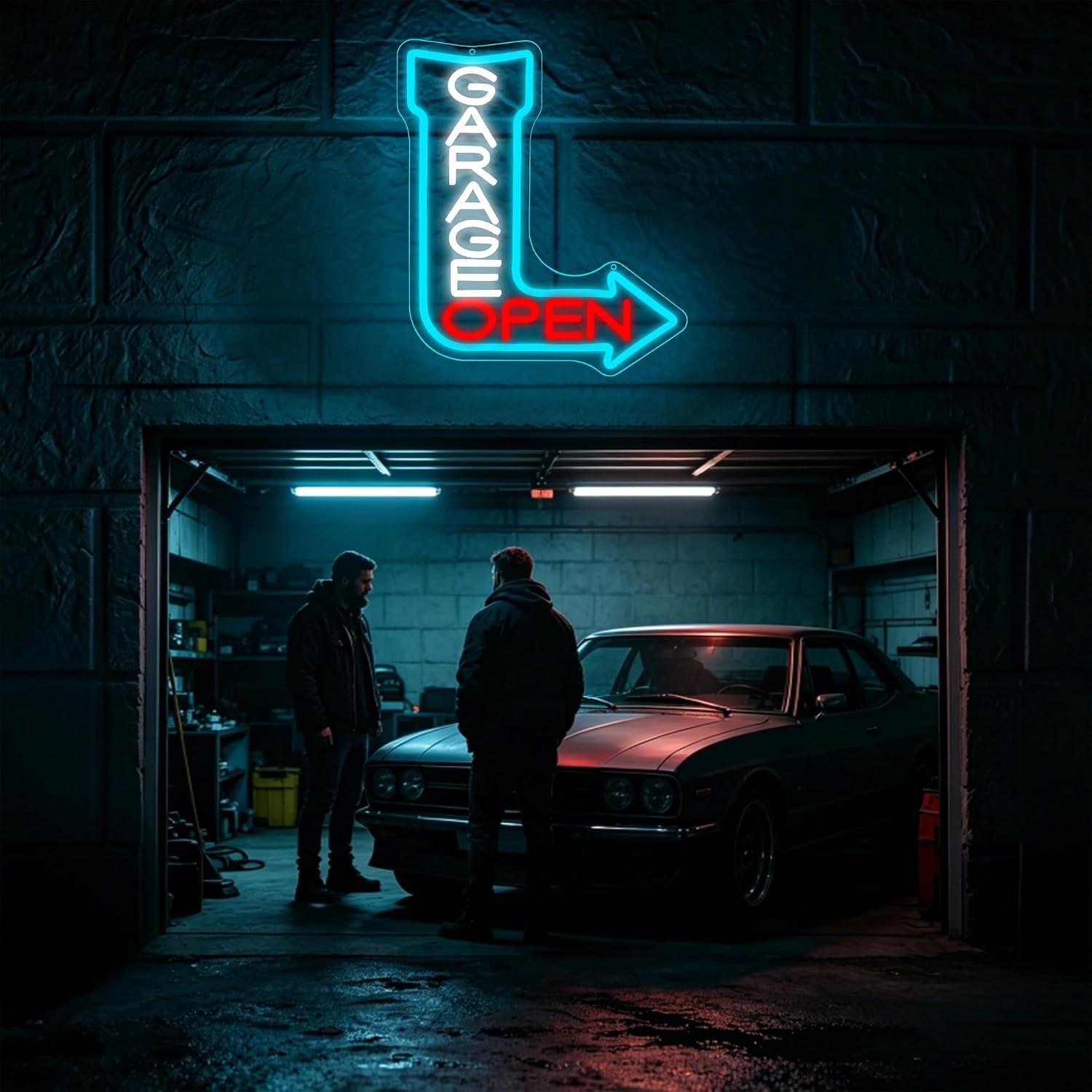 차고 오픈 화살표 네온사인 USB 디밍 가능 LED 조 - Auto Repair Shop Open 리뷰 및 가격